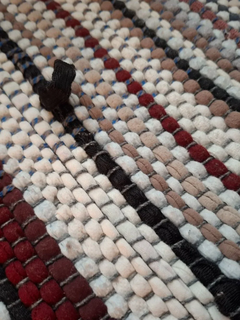 2 Vintage Woven Scatter Throw Rugs Grandma's House Farmhouse